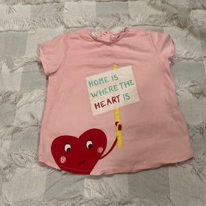 Zara pink heart shirt
